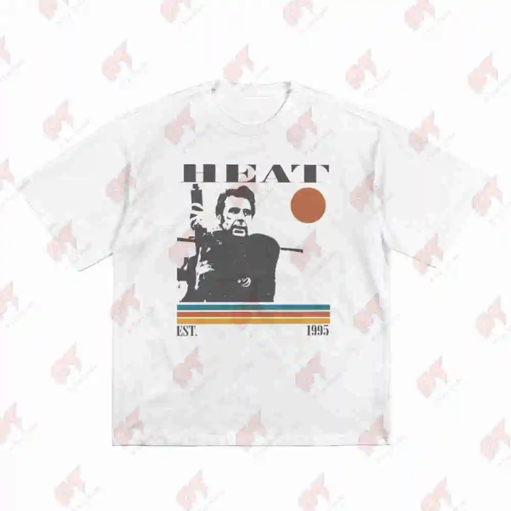 Heat 1995 Movie Retro Film Short Sleeve Tee 100% Cotton T-Shirt