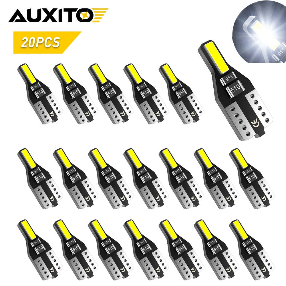 20/10/2szt W5W T10 Żarówki LED Światło wnętrza samochodu 194 168 LED Automatyczna lampa sygnalizacyjna do Audi A3 A4 Volkswagen Golf 5 6 7Passat Mazda 2