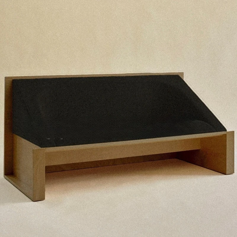 Linen sofa, booth-style premium black treasure sofa
