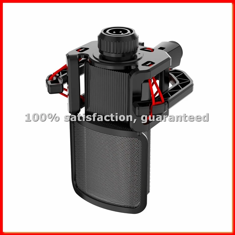 

Антивибрационный кронштейн для микрофона с ветрозащитным фильтром, снижающий шум, антивибрационный экран, стабильный, простой в установке, красный-A68X