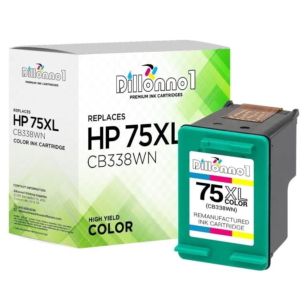 Cartucho de tinta da cor 75xl para hp photosmart c4250 c4270 c4272 c4280 c4283 c4285