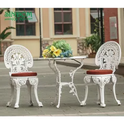 Pretty Quality Coffee Balcony Metal Garden Set table with Chairs