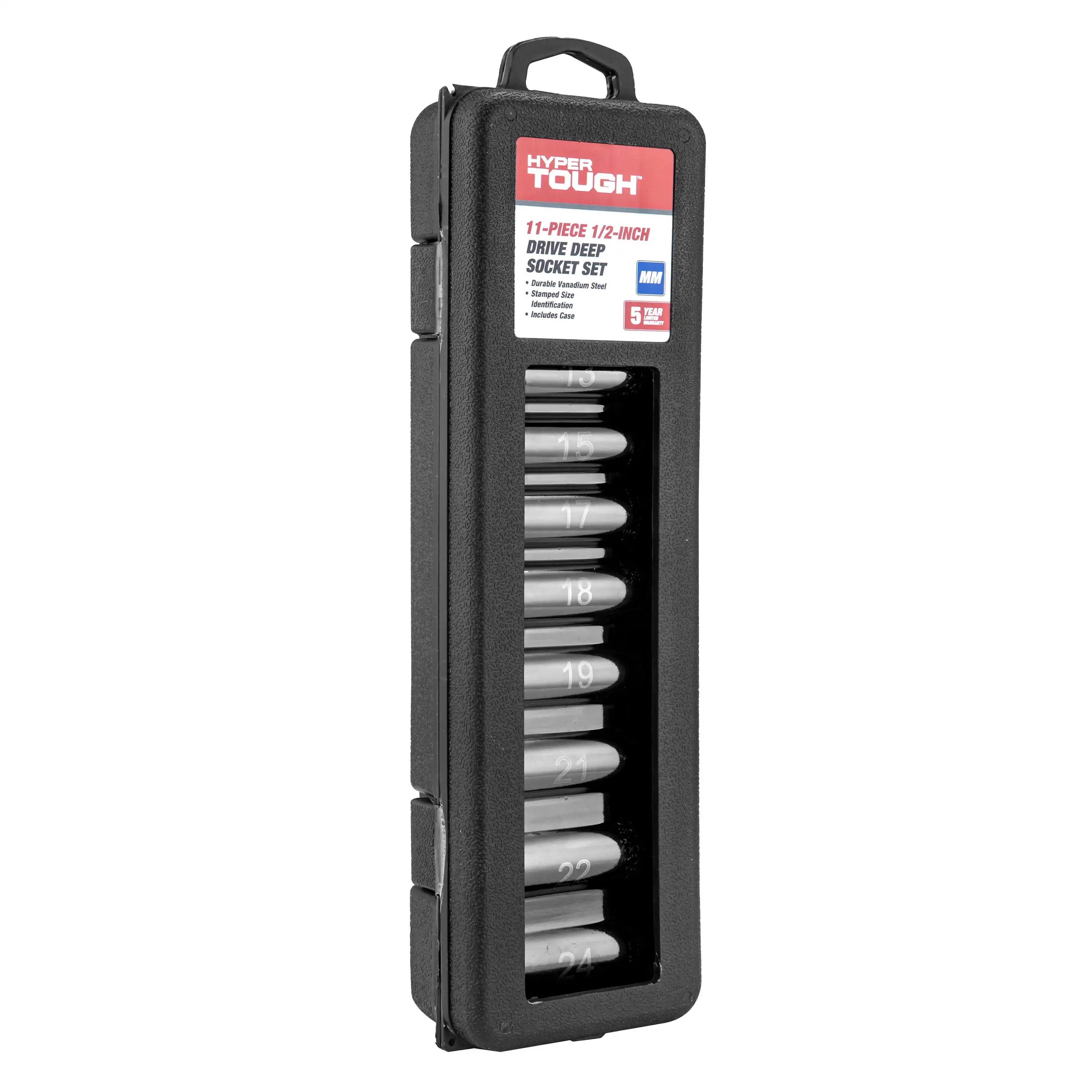 11-Piece 1/2" Drive Deep 6-Point Impact Metric Socket Set