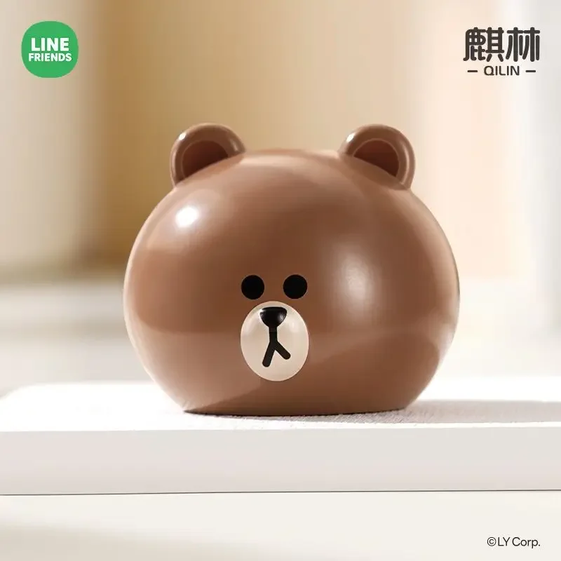 New Line Friends Three Dimensional Brown Cute Cartoon Toothbrush Shelf Anime Kawaii Bathroom Toothbrushing Decorative Ornaments