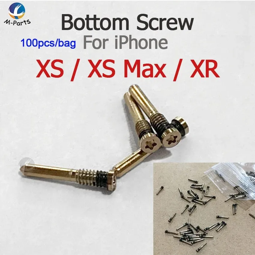 100pcs / Bag Phone Bottom Screw For iPhone 4 4S 5 5S 6 6S 7 8 Plus X XS XR XSM Max 11 12 13 14 Pro Max Plus Mini Repair Parts