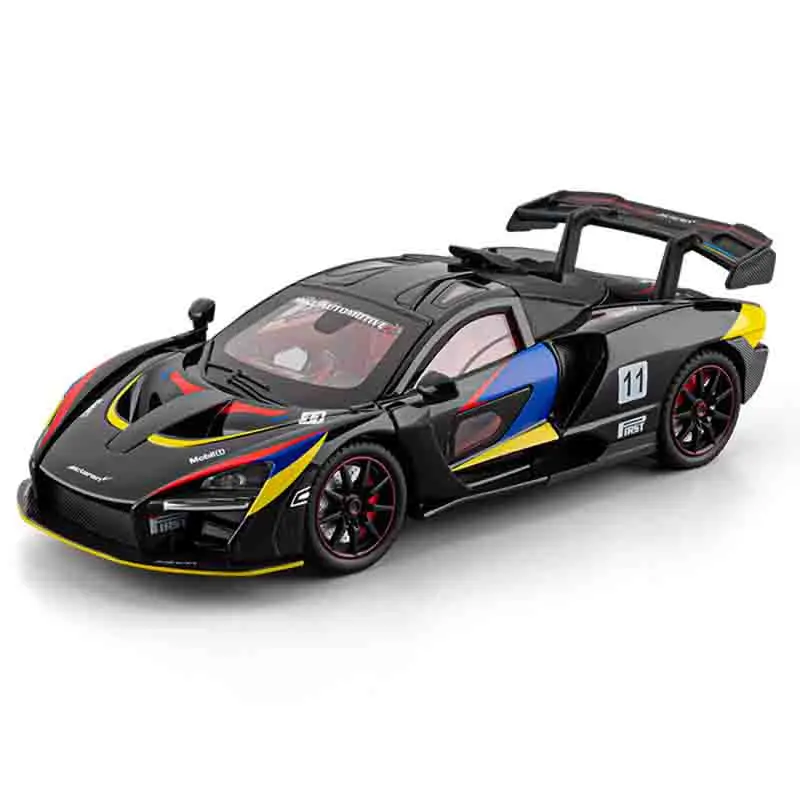 1:24 McLaren Senna Track Edition Supercar Metalowy Model Samochodu Odlewany Ciśnieniowo Wysoka Symulacja Dekoracja na Biurko Prezent dla Przyjaciela