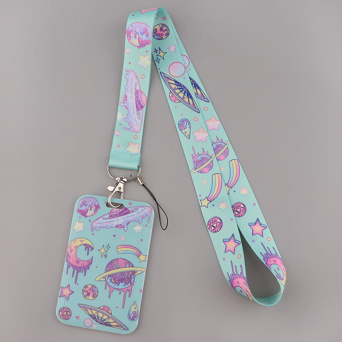 Star Milky Way Cartoon Neck Straps lanyard Car Keychain ID Card Pass Gym Mobile Phone Key Ring Badge Holder Jewelry