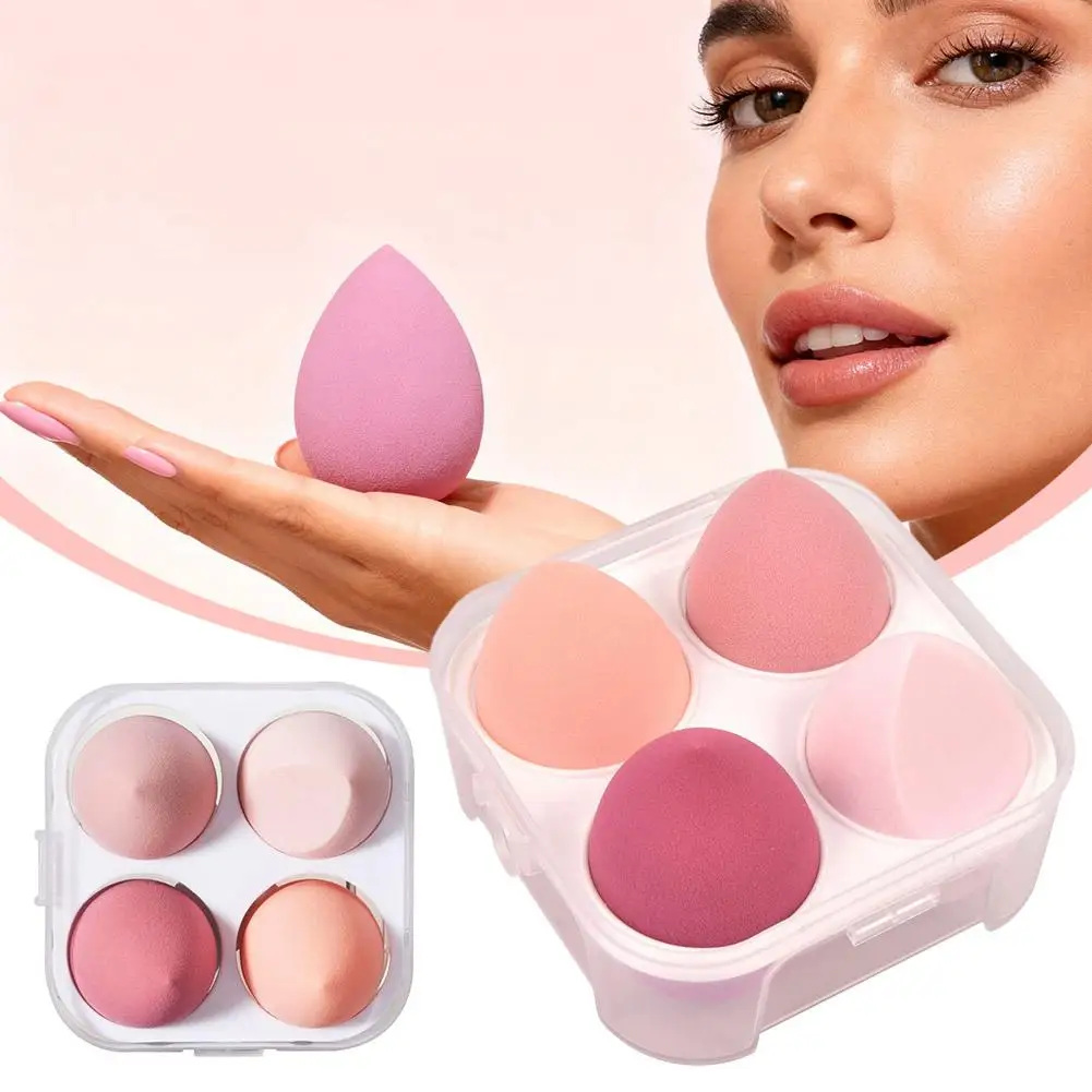 4 stks/set Kleur Mengen Schoonheid Ei Schoonheid Spons Make-up SpongeMakeup Tools Foundation Make-up Gezichtsmake-up Tools Make-up