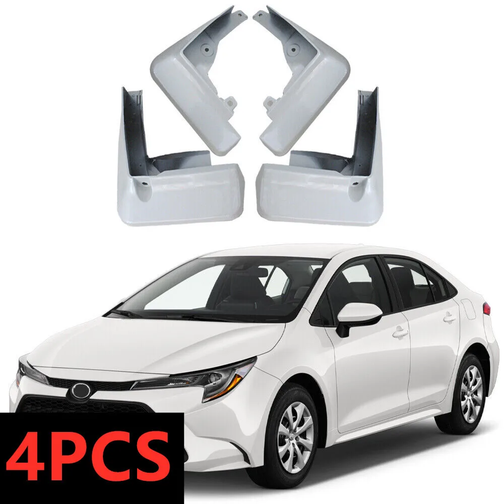 

4X Pearl White Fender Mud Flaps Splash Guard For Toyota Corolla Sedan 2020-2023