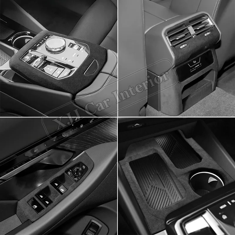 

Для BMW G60 5 серии 2024 2025 из алькантары, центральная консоль, панель переключения передач, накладка, наклейки, аксессуары для салона автомобиля