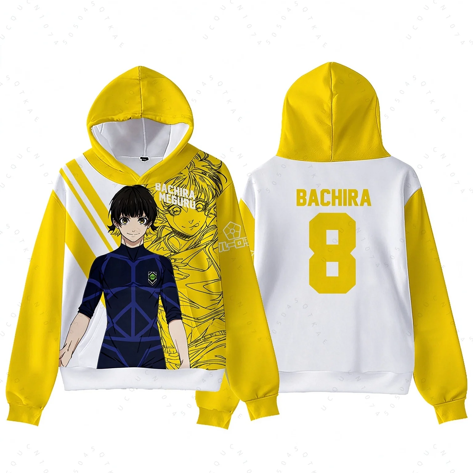 2026 Blue Lock Anime Bastard München Team Uniform Sports Hoodie No. 10 Kaiser Long-Sleeved Sweatshirt Men Women Child Sweatshirt