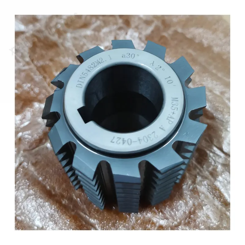 DIN5482 Module2.1 27mm bore Involute Spline Gear Hob Cutter M2.1 PA30 degree, A Grade, HSS M2 and M35 Materials, Customized