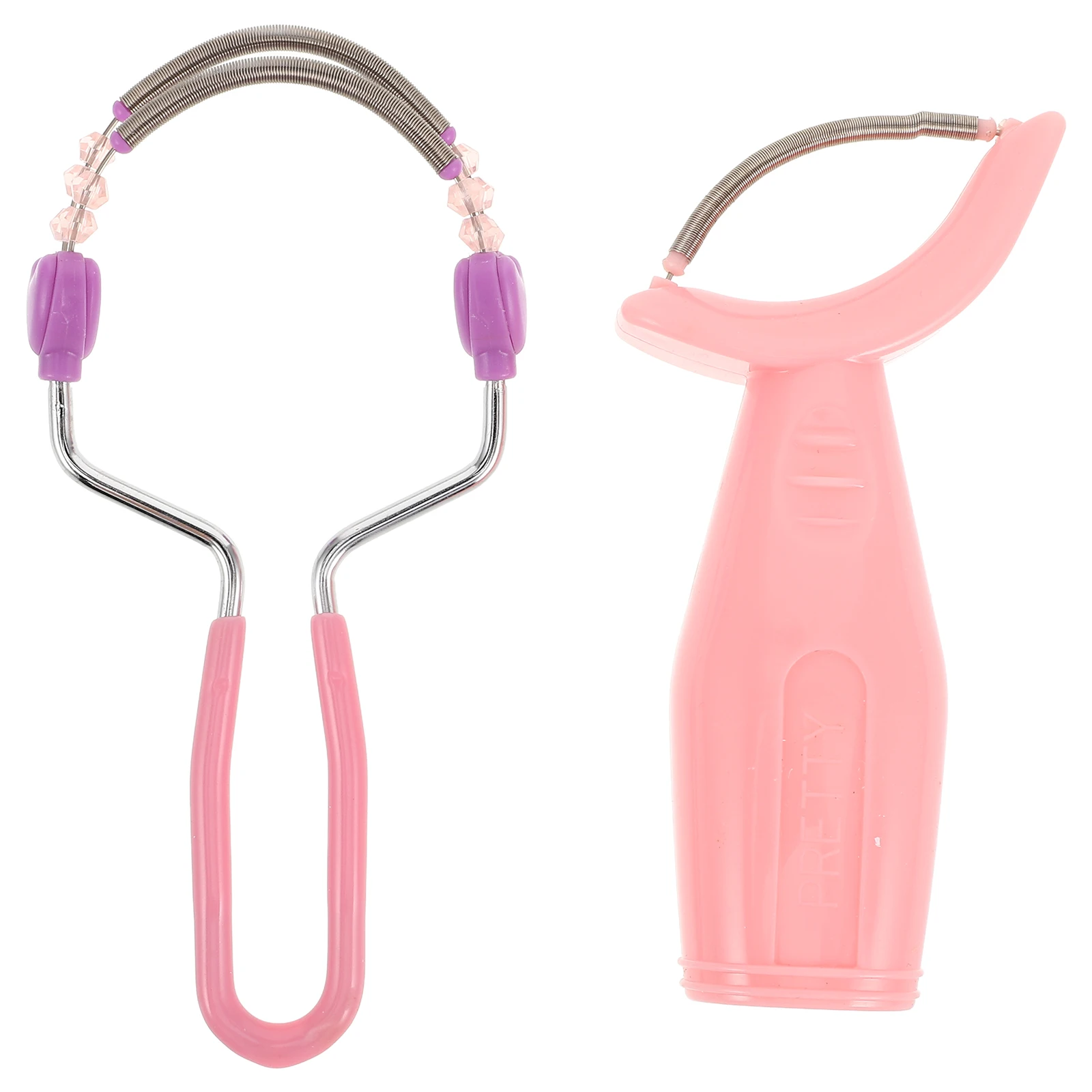 

2pcs Spring Epilator Women Sweat Absorption Portable Removal Device Fine Lip Precision Quick Extraction Threading Tool Compact