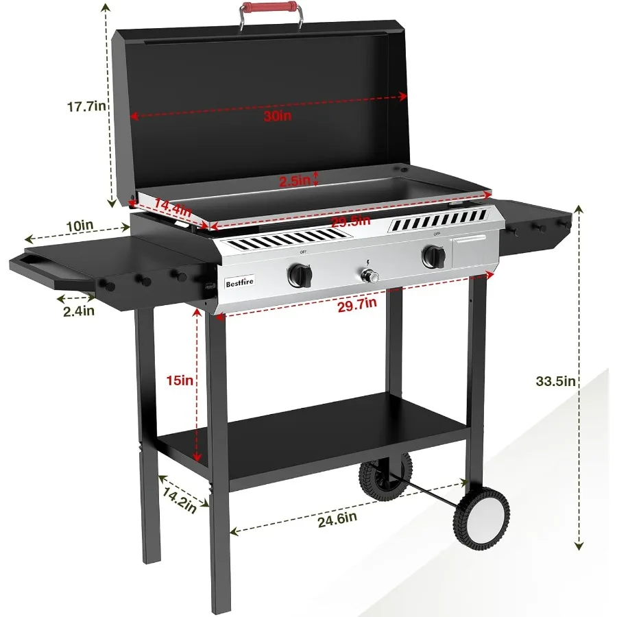 2 الموقد في الهواء الطلق موقد غاز البروبان مع الإشعال التلقائي ومنظم للطهي عالي الضغط 150 000 وحدة حرارية بريطانية حامل محمول طباخ
