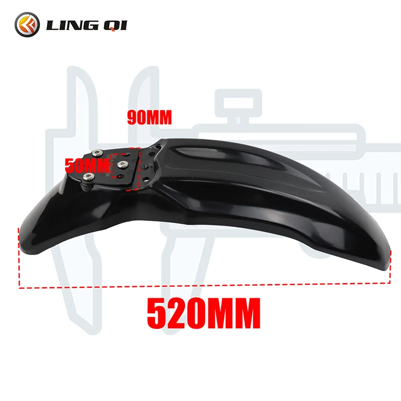 LINGQI First Generation Front Fender with Metal Plate Mudguard Fit for Light Bee X  Electronic Dirt Pit Bike image 2