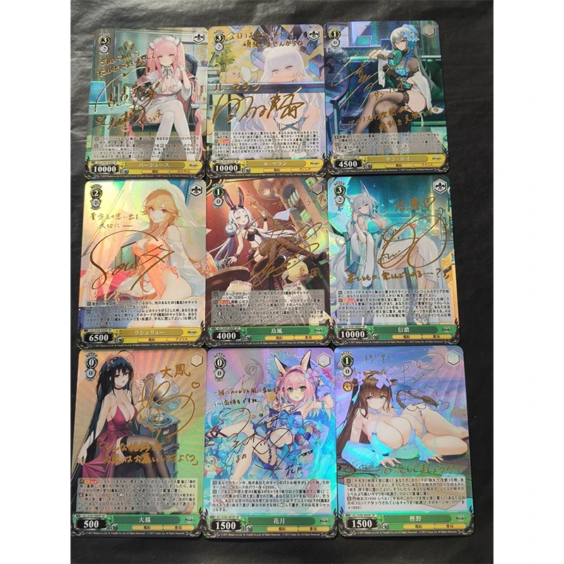 Anime Goddess Story DIY Weiss Schwarz Laser Flash Card Yuzuriha Inori Toys for boys carte da collezione regalo di compleanno di natale