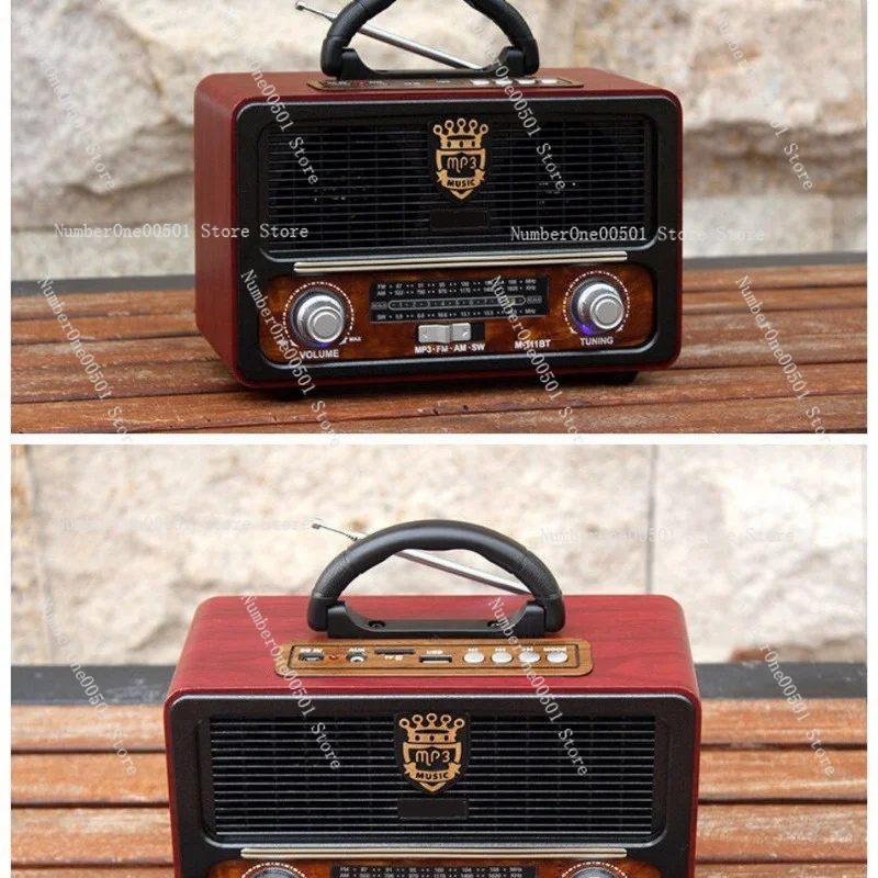 Multifunction Radio Bluetooth USB SD Card Player Three Band Remote Control Audio System HiFi Music Player