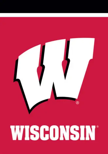 Wisconsin Badgers House Flag Licensed ; Briarwood Lane