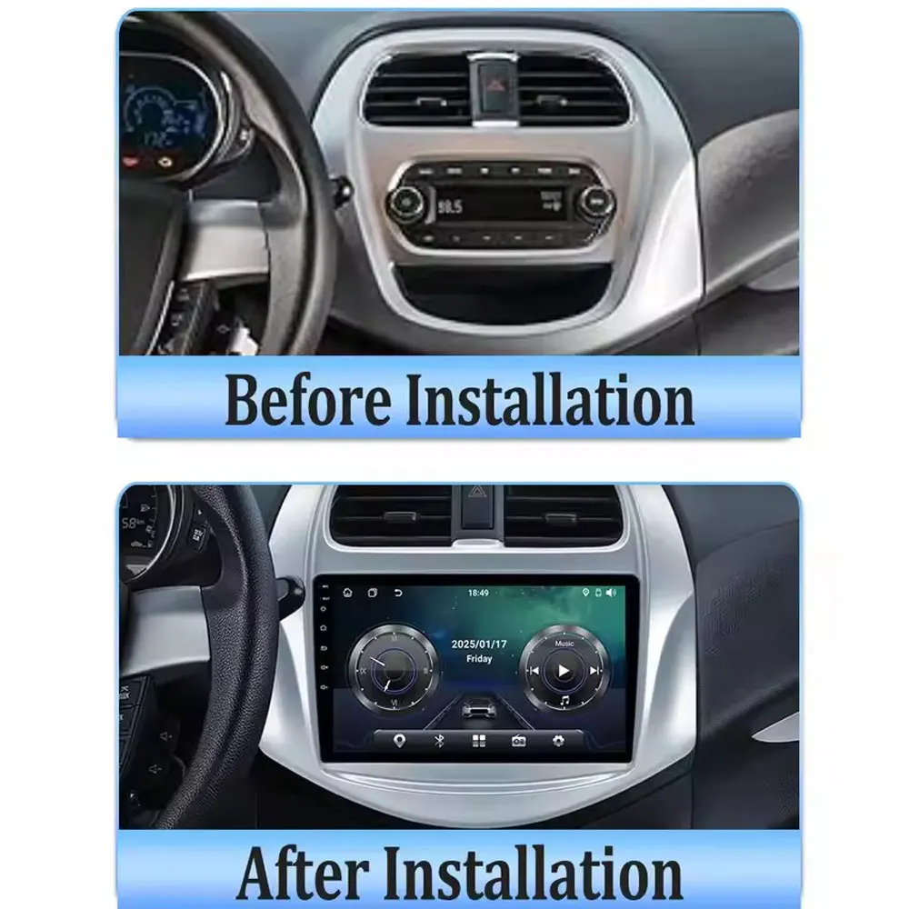 Android 16 Auto radio Car Radio Multimedia Player For Chevrolet Spark Baic Beat Daewoo Matiz 2018 - 2022 CarPlay BT GPS SWC Tool
