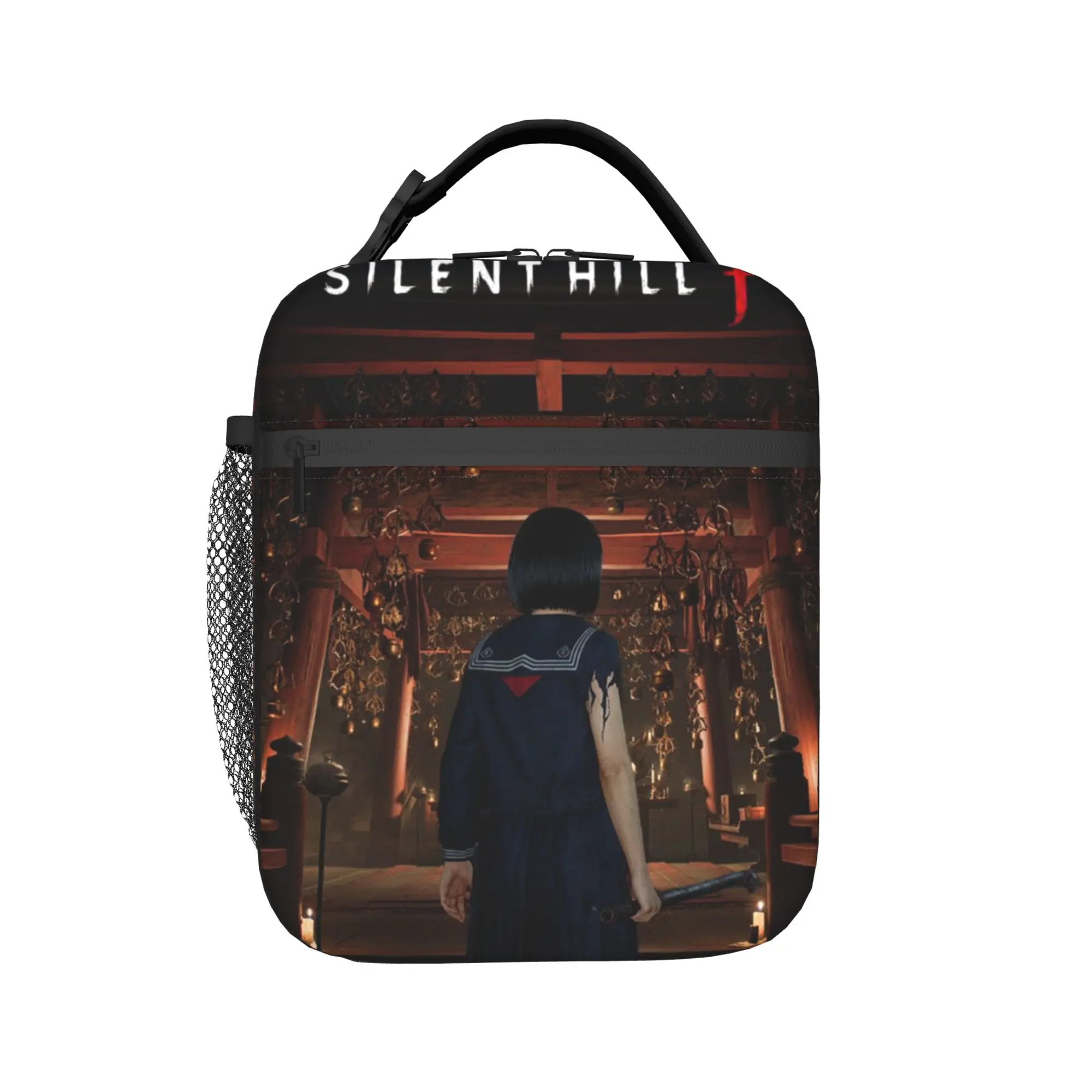

Silent Hill F Horror Game Insulated Lunch Bags for Men Women Food Container Bags Portable Thermal Cooler Lunch Boxes For Travel