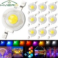 10Pcs DC 3V 3W High Power Light-Emitting Diode LEDs Chip SMD Lights Bead Emitter White Red Green Blue Yellow Bulb Diodes Lamping