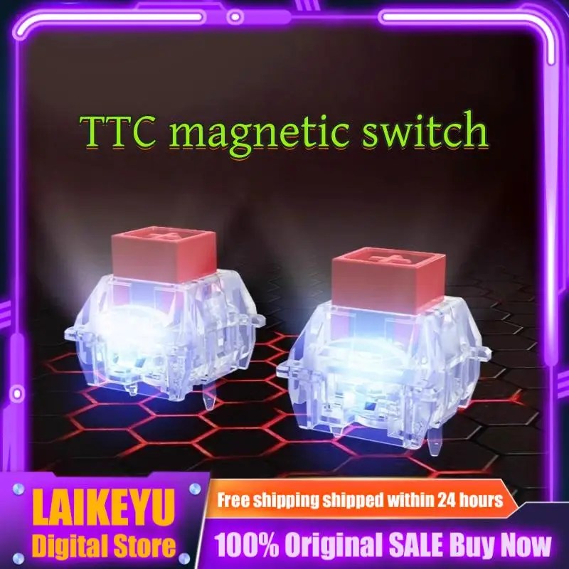TTC Магнитный переключатель RGB Механическая клавиатура Прозрачный Hi-Fi Маджонг Звук Пользовательские аксессуары для игровой клавиатуры для ПК
