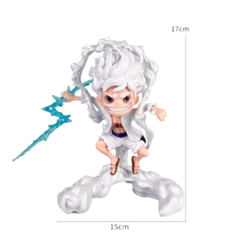 Personaje de anime de una pieza, 16cm, Dios del sol, Niga, Luffy, versión Q, estatua de pvc, modelo de muñeca móvil, colección de juguetes, regalo, adornos de muñecas