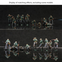 1/72 German Defense Combat Team Soldier Model (10 people) Finished colored soldier model