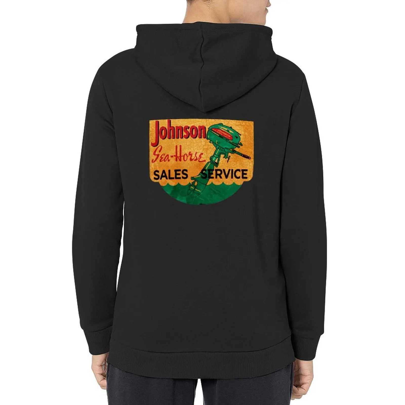 

Johnson Seahorse Vintage Outboard Motors USA Hoodie winter clothes male clothes autumn jacket men graphic hoodie