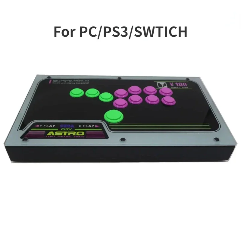 FightBox F1 Customized Art Patterns All Buttons Hitbox Style Arcade Game Controller Printing  Sanwa OBSF-24/30 for PC Artwork