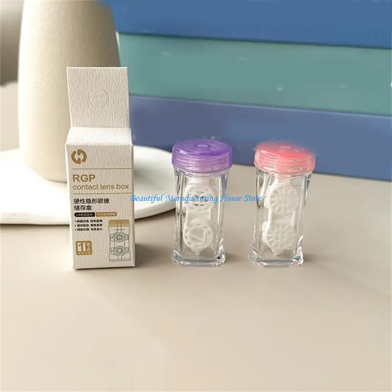 E56A Secure Lens Storage with Easy Open Screw Fashionable Lens Case Daily Use