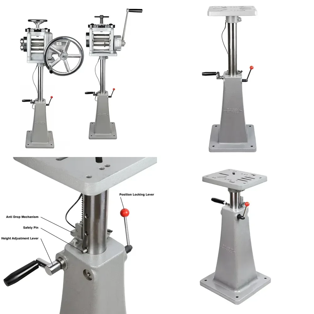 Durston Professional Adjustable Height 68-96cm 6 Levels 100kg Capacity Rolling Mill Stand for Mini Agile DRM Olivia D4 Mills