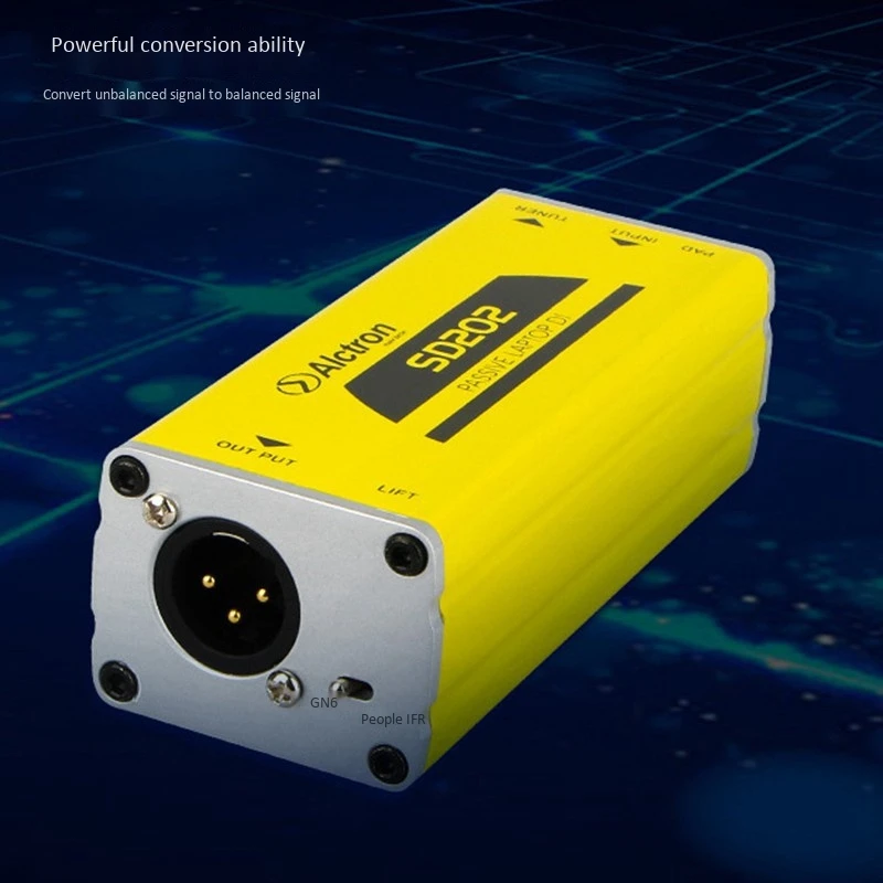New Alctron SD202 Passive DI Box Impedance Conversion DI BOX Electric Guitar Direct Connection Box Effect