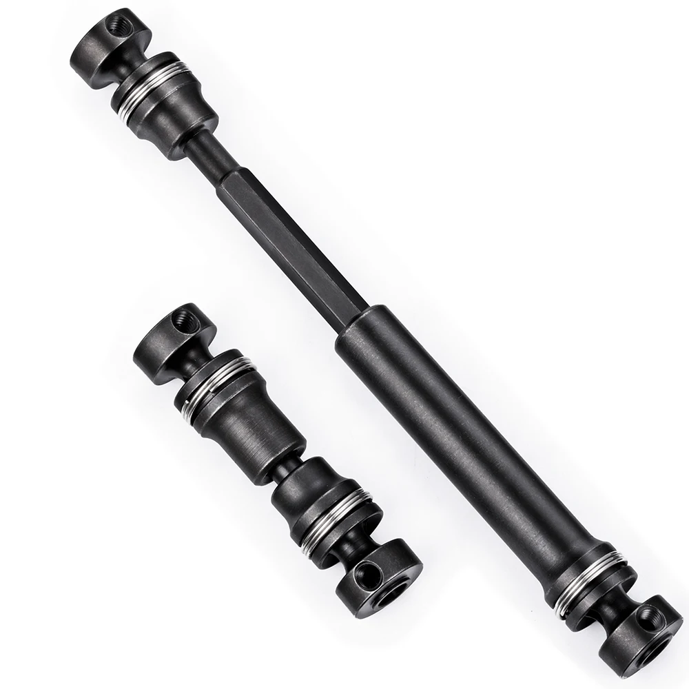 YEAHRUN 2Pcs Steel Drive Shaft for E-Revo Summit VXL Slash 4WD 1/16 RC Car Upgrade Parts