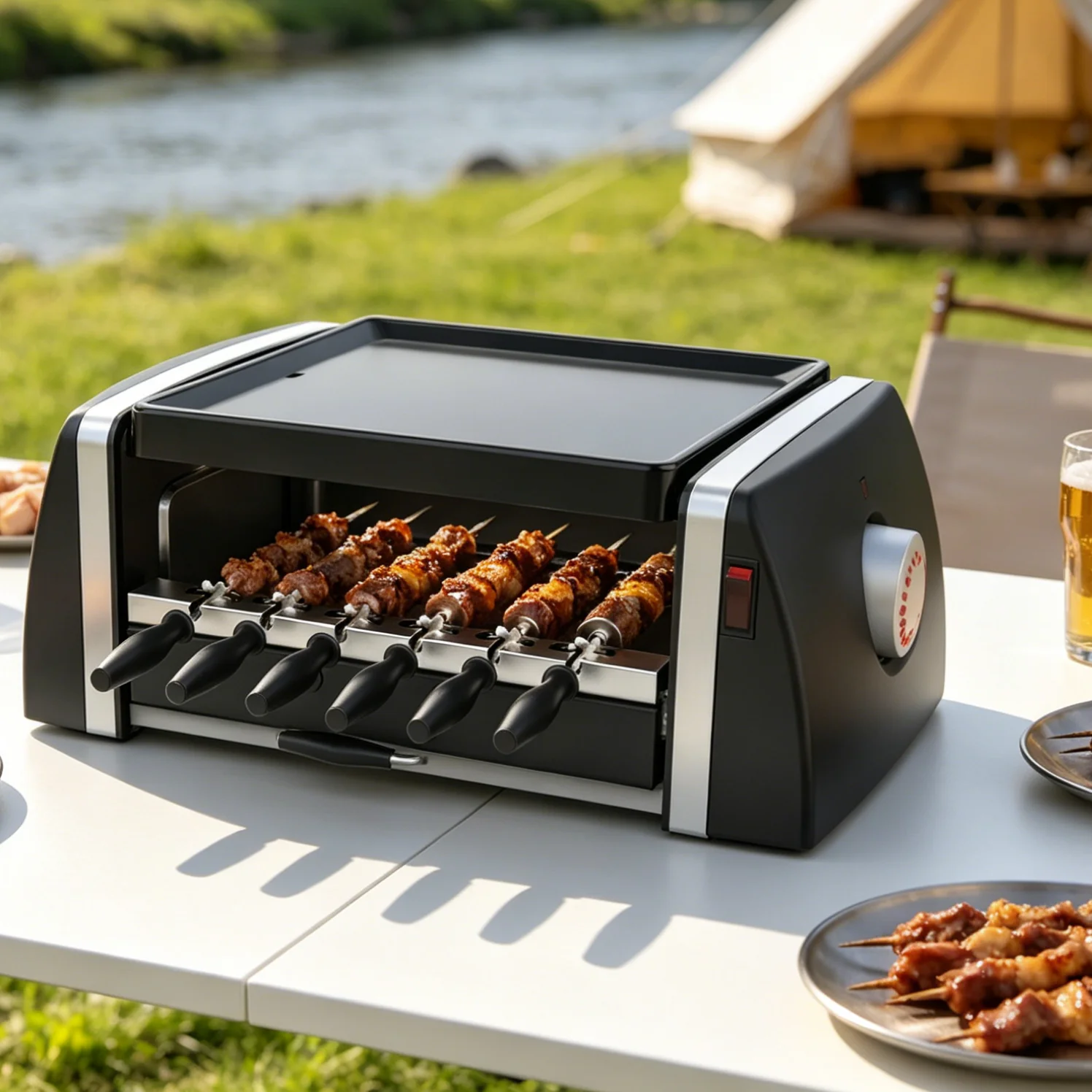 Aluminium Smokeless Electric Korean BBQ Grill Temperature Control Easy‑Clean for Hotel Cooking Use