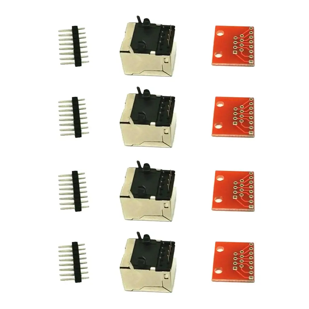 Breakout Adapter PCB Socket 2.54mm Header Breakout Connector Module for Prototyping and Cable Making