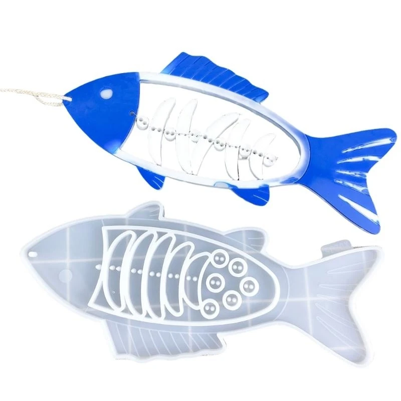 

652F Flexible Silicone Fish Bone Moulds Jewelry Making Molds Silicone Texture Suitable for Necklace and Bracelet Charm