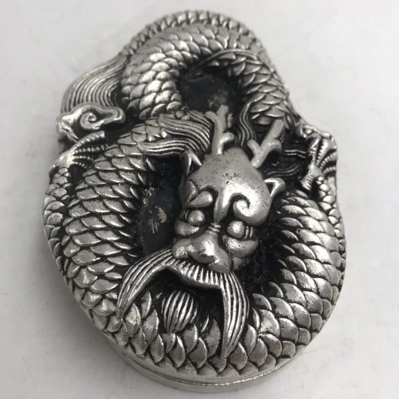 โบราณทองแดงบริสุทธิ์สีขาวตะเกียบตารางการประดิษฐ์ตัวอักษรวัสดุทองแดงตะเกียบตารางมังกรฝาครอบหมึก Slab บรรเทาเดี่ยว Dra