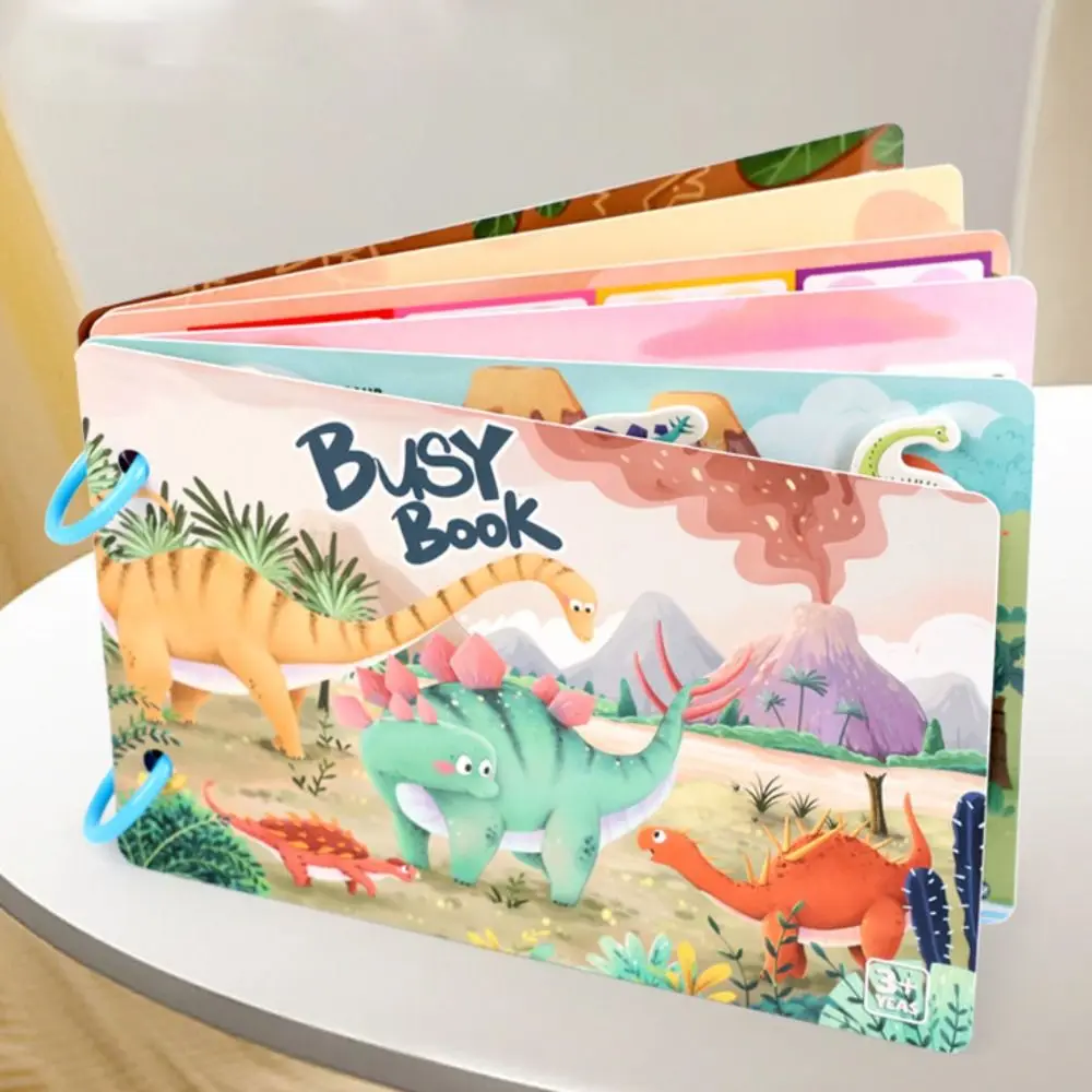 Montessori Busy Sticker Book Enlightenment Educational DIY Kids Quiet Book Cartoon Interactive Matching Puzzles Game Preschool