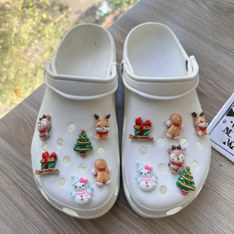 Christmas Holiday Shoe Charms Set Detachable Diy Hole Shoes Buckle Exquisite Personalized Adults Boys Girls Women Party'S Favor