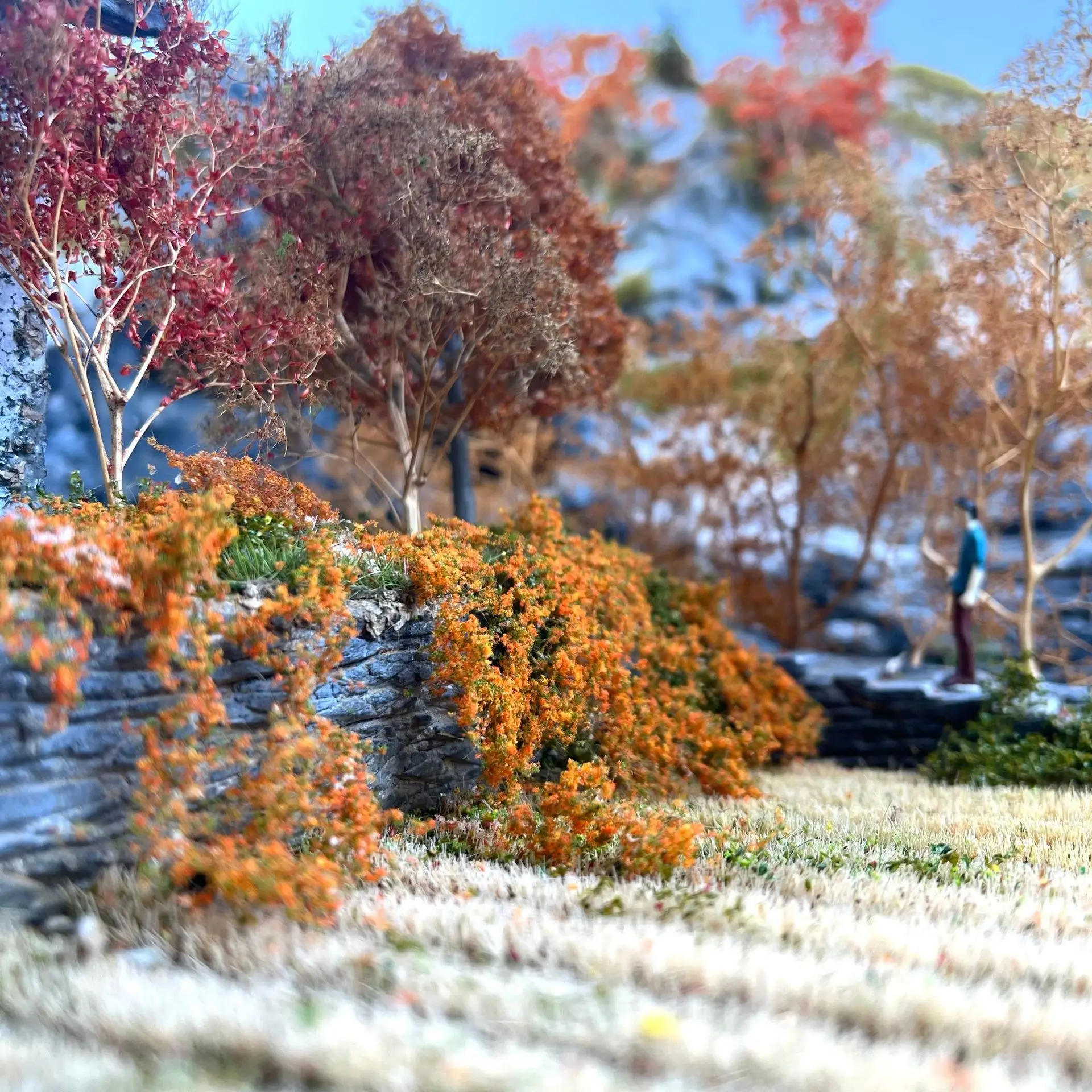 Mini-Simulationsranken-Modell DIY Diorama-Zubehör Geländebusch für Wargame Eisenbahn-Layout Sandtisch Bauszenen-Modellbausätze – Detail 8