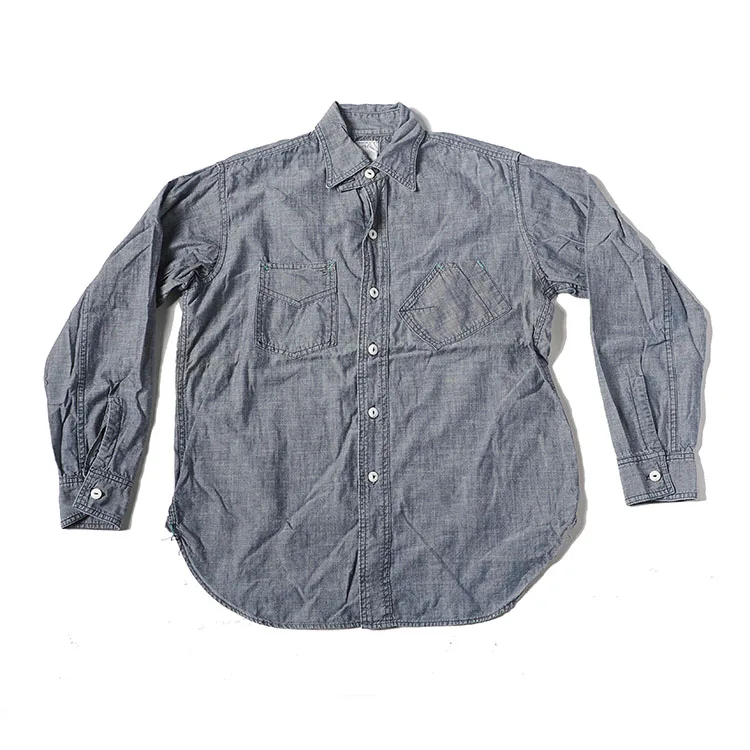 

Мужская рубашка-кардиган с длинным рукавом, винтажная, из хлопка, стандартного кроя, на пуговицах, с вышивкой, коллекция Cool Sensation Весна 2026