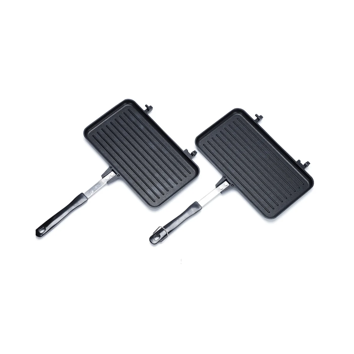 Máquina para freír sándwiches, prensa para huevos, desayuno, sartén doble para cocinar tortilla, plancha a la parrilla, utensilios de cocina laterales-A59E
