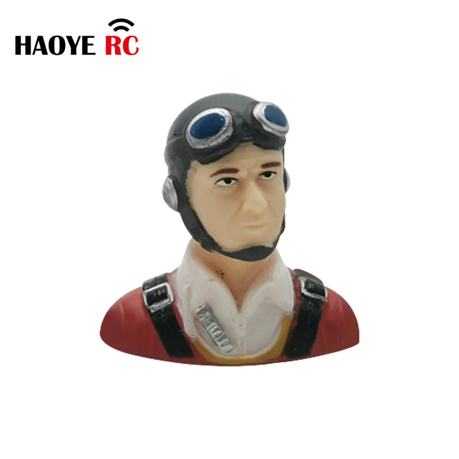 Haoye 1 Pc 1/9 Scale Civil Pilots Figures With Hat Toy Model For RC Plane Accessories Hobby Color Red Blue Grey