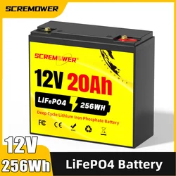 12V 20Ah LiFePO4 Battery Pack with BMS Lithium Iron Phosphate Battery Pack Portable Batteries Rechargeable Series Parallel