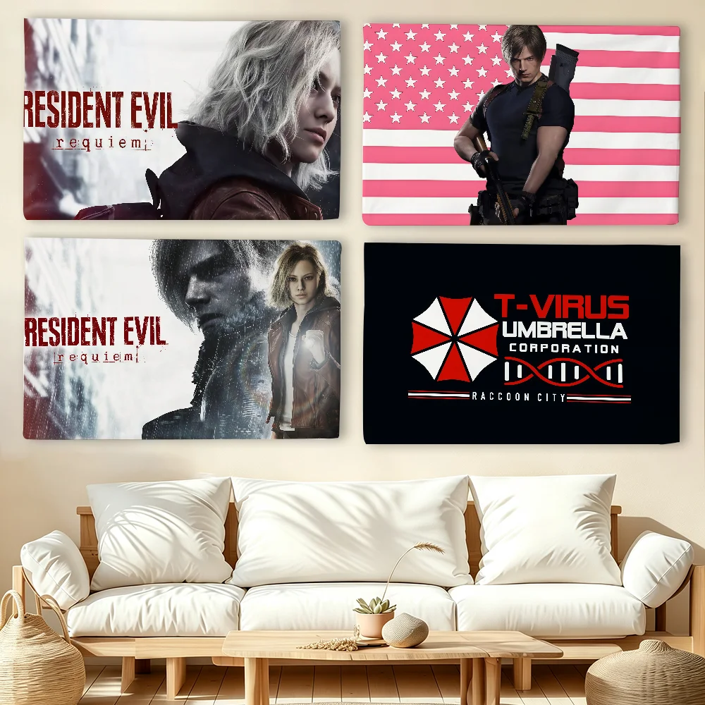 Game R-Resident E-Evil flag For Living Room Home Dorm Decor Wall Outdoor Camping Party Banner Gifts