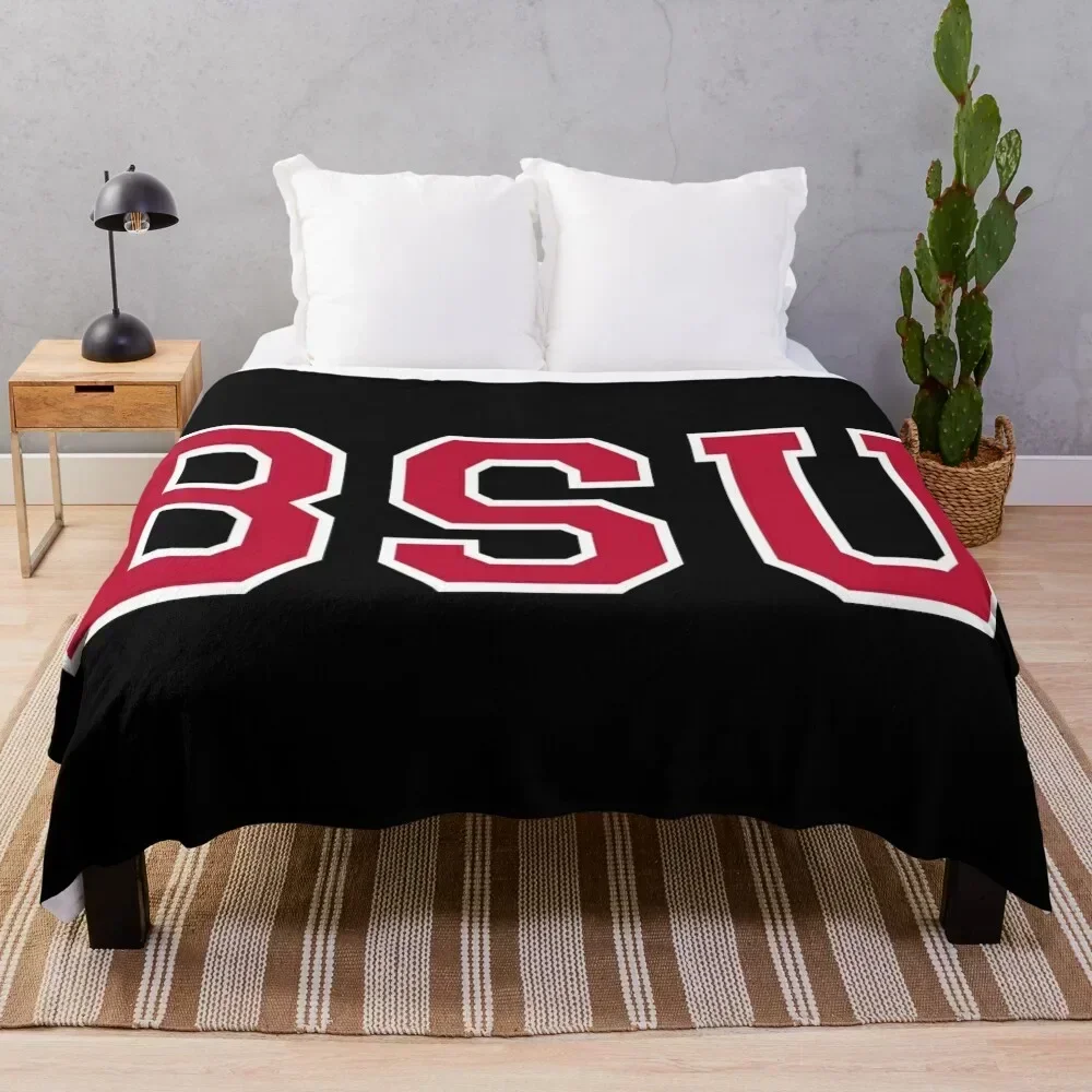 

ball state college font Throw Blanket Soft Cozy Blanket for Pet Kids Adults