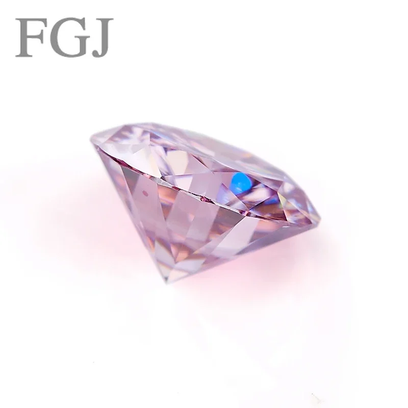 FGJ Sakura Pink 0,5–3 ct echte lose Moissanit-Beschichtung, Rundschliff, 8 Herzen und 8 Pfeile, ausgezeichneter Schliff, VVS1 für die Schmuckherstellung, Perlen