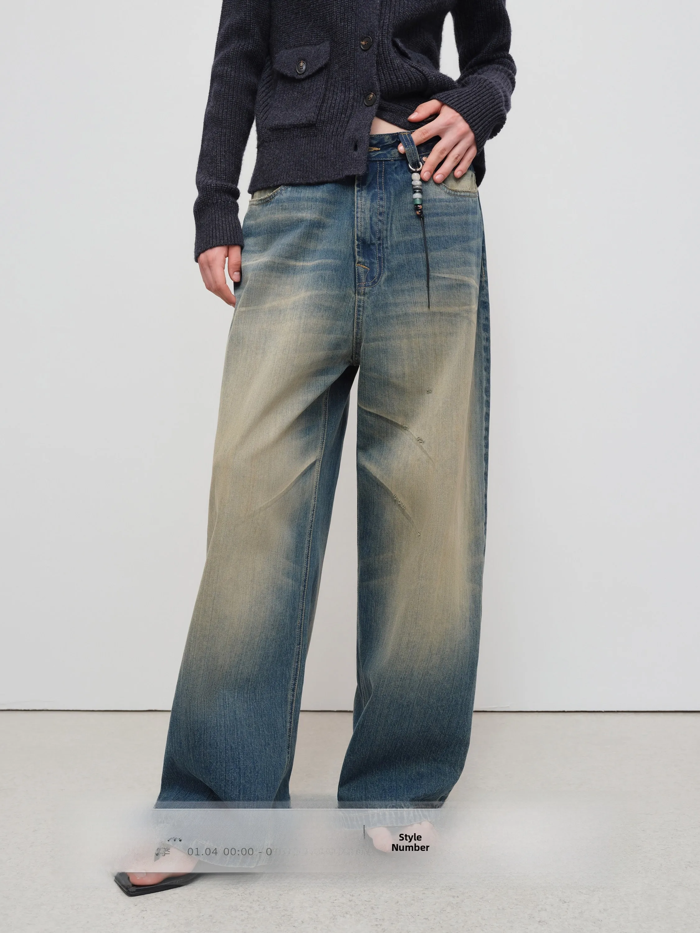 

Винтажные широкие джинсы G, нейтральные длинные брюки, мужские и женские повседневные хлопковые джинсовые джинсы с низкой талией