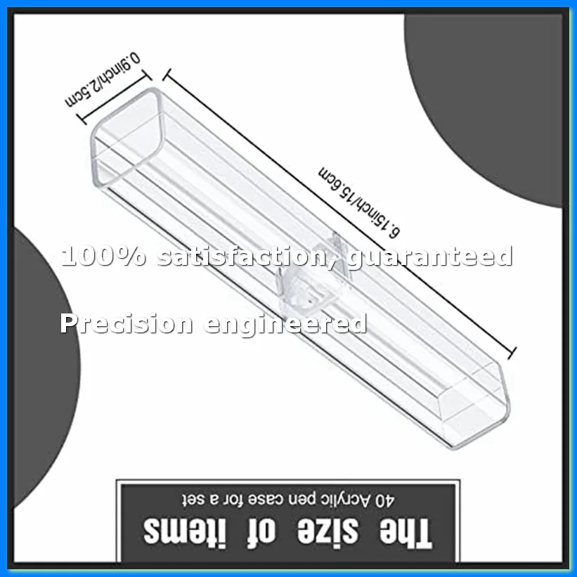 Plastic Clear Acrylic Pen Case, Gift Empty Pencil Boxes Plastic Pen Storage Transparent Plastic Pencil Boxes (40 Pieces)-A69M